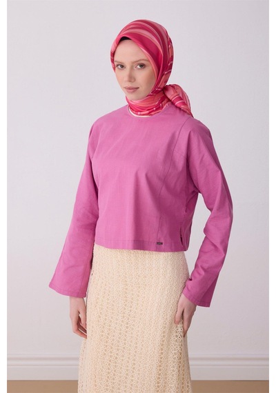 Belli İpek Eşarp - 4311-81 Pembe Twill