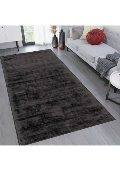 Eliana Home Baskılı, Yıkanabilir Kaymaz Taban Salon Halısı Lna1219 Siyah