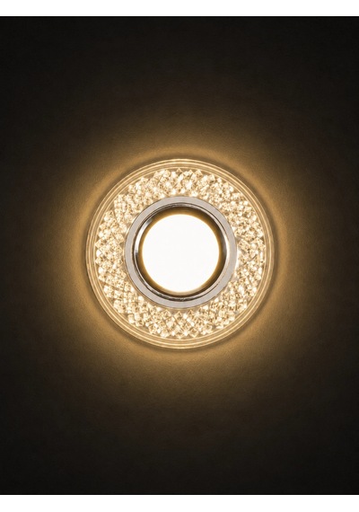 Kristal Cam Spot Kasa Led Çerçeveli Yuvarlak 4000k Sıva Altı Gu10 Duy 1 Adet Bx-316684 Diğer