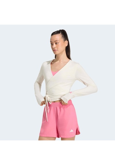 Adidas Studio Soft Ballet Wrap Kadın Beyaz Üst Ky1958