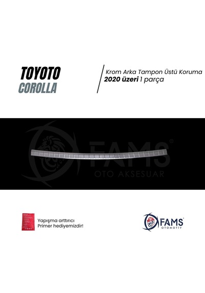 Fams Otomotiv Toyota Corolla Krom Arka Tampon Üstü Koruma 2020 Üzeri Sedan P,çelik Parlak