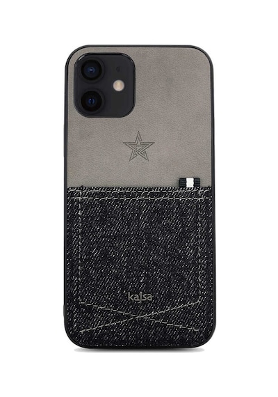 Kajsa Apple Uyumlu iPhone 12 Pro Kılıf Cep Tasarımlı Kajsa Denim Kapak ZORE-216622