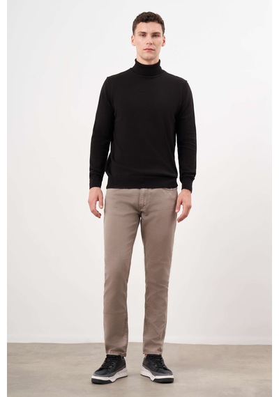 Morven Erkek Siyah Basic Balıkçı Yaka Dynamic Fit Rahat Kesim Triko 25kc017003001 Siyah