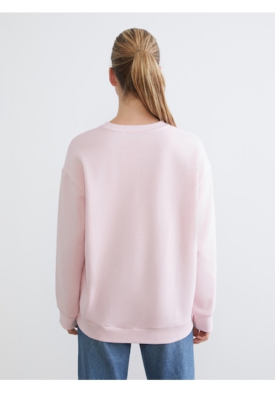 Lcw Comfort Pembe Minnie Mouse Baskılı Kadın Kalın Sweatshirt