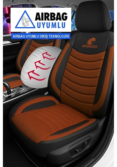 Rover 400 Hatchback Rt 420 Si Lux 136 Hp 2000 Panther Serisi Uyumlu Keten Oto Koltuk Kılıfı Taba