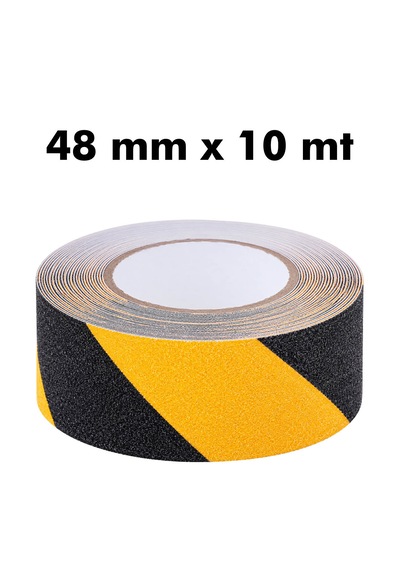 Unitape Sarı Siyah Merdiven/zemin Kaydırmaz Bant 48 Mm X 10 Mt İç Ve Dış Mekân