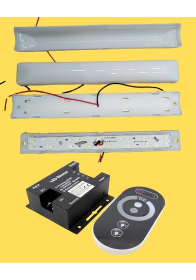 100 Adet 12 Volt 4 Watt 3000k Günışığı Samsung Ledli Pergola 36 A Dokunmatik Dimmer Set Beyaz