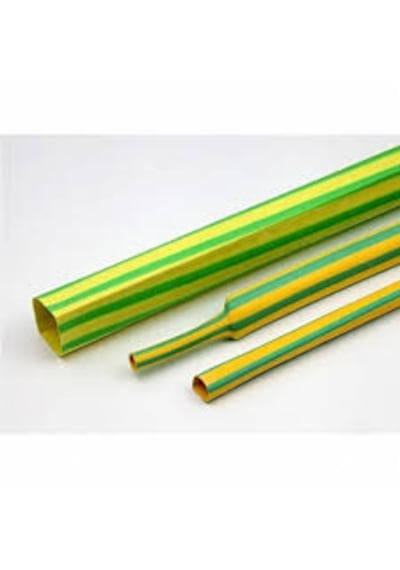 Makaron Isı İle Daralan Boru 6,4mm Çap 1/4 Inc Sarı/yeşil 5 M