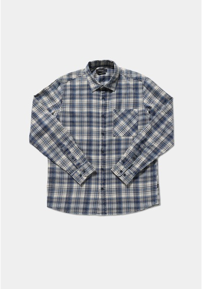 Colin's Colins Regular Fit Shirt Neck Ekoseli Erkek Mavi Uzun Kol Gömlek Cl1082985 Q1.v1 Inv İndigo