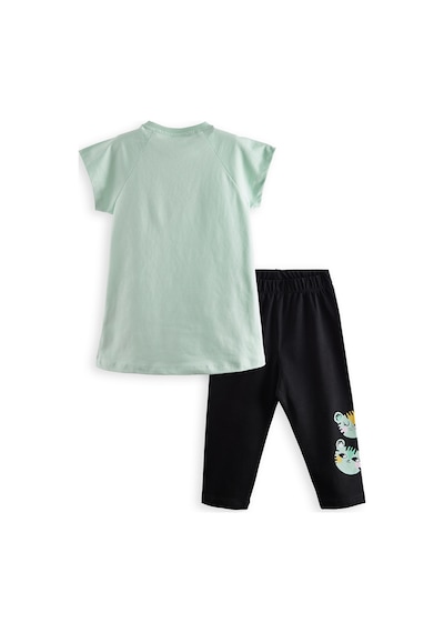 Denokids Puanlı Kaplan Kız Çocuk T-shirt Tayt Takım