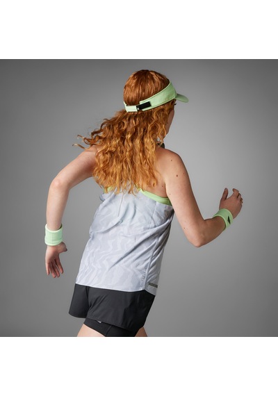 Adidas Ultimate Airchill Engineered Running Tank Kadın Gri T-shirt