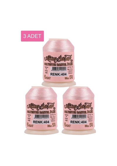 Jenerik 3 Adet Altınbaşak Oya Ve Dantel İpi 20 Gr - Royaleks - No: 404