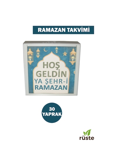 Ramazan Takvimi 30 Günlük Özel Şık Kutu 30 Yaprak