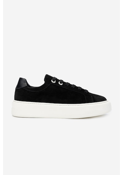 Valmenti Kadın Siyah Süet Sneakers & Spor Ayakkabı 1050 01 Bn Ayk Sk24-25 Sıyah Suet Siyah