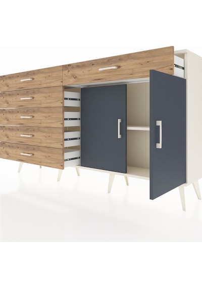 Arges Konsol Tek Raflı 6 Çekmeceli 2 Kapaklı 176x30x99 Aytaşı-ant Aytaşı-antrasit/çam Arges Konsol Tek Raflı 6 Çekmeceli 2 Kapaklı 176x30x99 Aytaşı-ant Aytaşı-antrasit/çam
