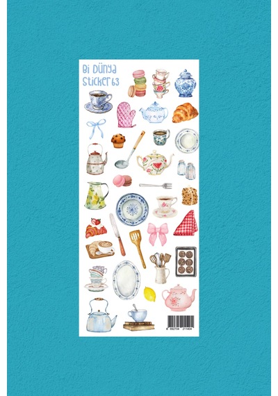 M63 Çeyiz Alışverişi Sticker Seti Çok Renkli
