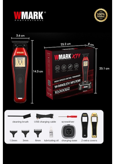 Vector Motor Detail Trimmer Type-c Şarjlı, 2 Yedek Kapaklı Ense Ve Sakal Makinesi