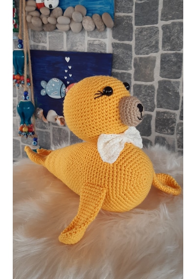 Amigurumi Oyuncak- Oyuncak Fok Sarı