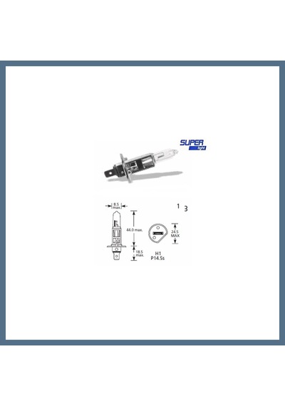 Buradabulabilirsin Super Light H1 Halojen Far Ampülü 12 Volt 60-55 Watt Bbz