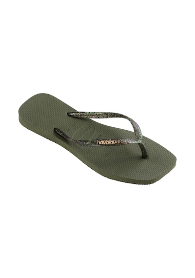 Havaianas HAVAIANAS Slim Square Logo Metalik Green Sandalet 4148257-0869 Yeşil