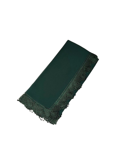 Mim Eşarp İğne Oyalı Şal Namaz Ve Mevlüt Örtüsü 60x150 Cm Zümrüt