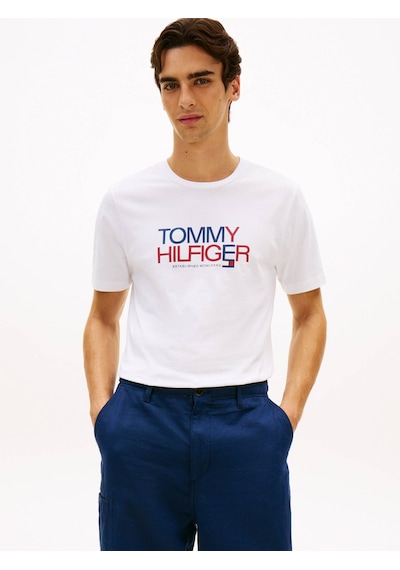 Tommy Hilfiger Mw0mw42369 Brand Love Big Text Erkek Tişört Beyaz