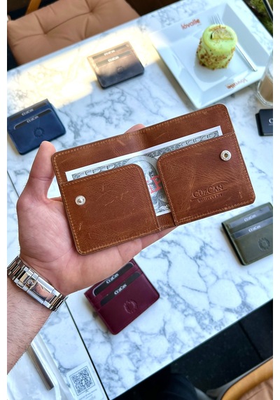 Rixe Taba Unisex Hakiki Deri Kartlık Cüzdan Ultra Ince Kişiye Özel Isim Baskılı Taba