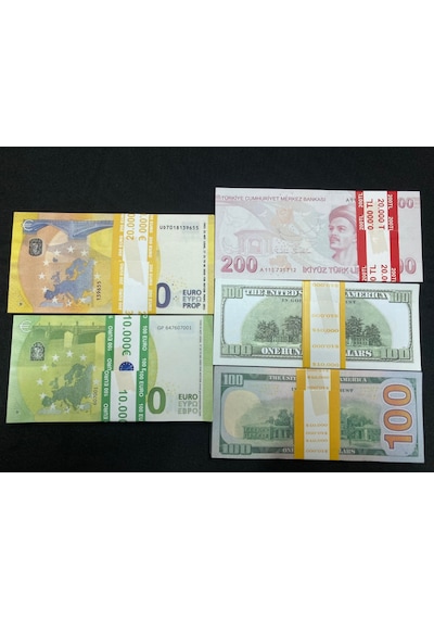 500 Adet Karışık Geçersiz Düğün Para Euro Dolat Tl Dizi Film Ti