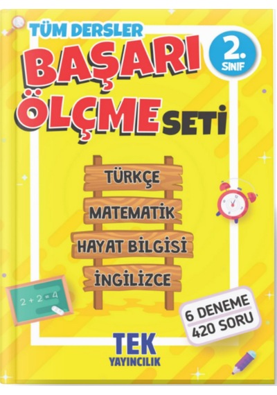 2.sınıf Tüm Dersler Başarı Ölçme Seti - 6 Deneme Sınavı - 420 Soru