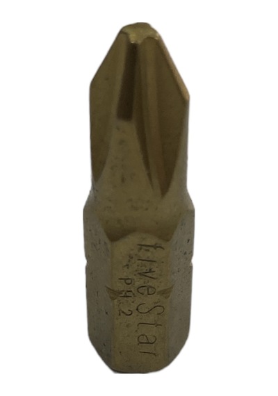 Fivestar Ph 2x25 Mm Titanyum Kaplama Yıldız Bits Uç 10 Adet