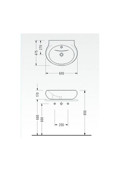 Serel Orca Batarya Delikli Lavabo - 7425tds000 Diğer