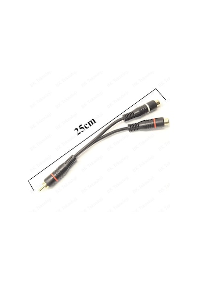 Yüksek Kalite Anfi Y Kablo RCA Erkek to 2xRCA Dişi