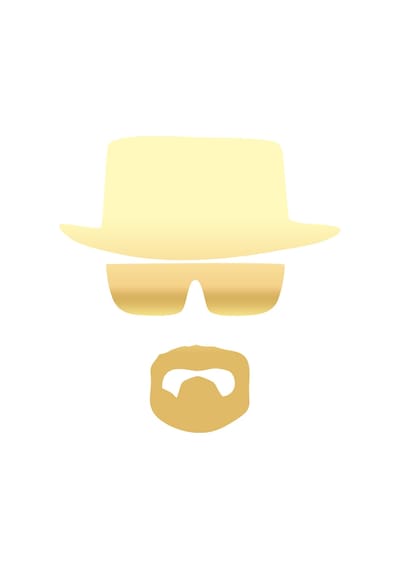 Mr. White Sticker 17x17 Cm Gold