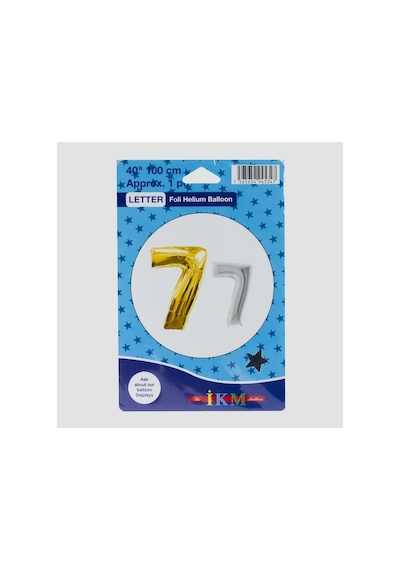 Sarı Renkli 40 100 Rakam Folyo Balon Renk:model-8 Birim:1 Pk Beyaz
