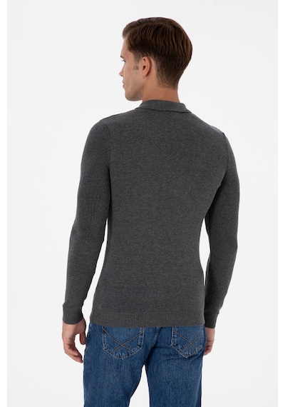 U.S. Polo Assn. Erkek Antrasit Melanj Basic Kazak 50313685-VR081