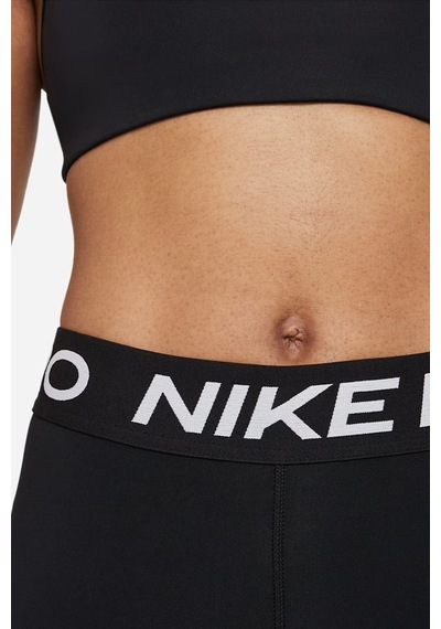 Nike Pro 365 Mid-rise Crop Training Legging File Panelli Kadın Crop Tayt Siyah