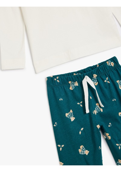 Koton Ayıcık Desenli Uzun Kollu Pamuklu Pijama Takımı Yeşil Desenli 5wlm40020mk Yeşil Desenli Yeşil Koton Ayıcık Desenli Uzun Kollu Pamuklu Pijama Takımı Yeşil Desenli 5wlm40020mk Yeşil Desenli Yeşil