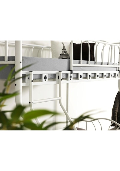 Teknor 3 Kişilik Ebeveyn Yatak Odası 3lü Yazlık Misafir Metal Ranza 140 190 + 90 190 Cm