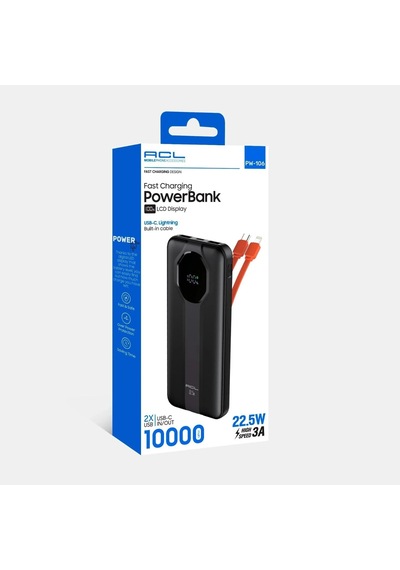 Pw-106 10.000 Mah Powerbank 22.5w 3a Hızlı Şarj Lcd Göstergeli Dahili Type-c Lightning Kablolu Usb-c Giriş Çıkış Beyaz Çok Renkli Pw-106 10.000 Mah Powerbank 22.5w 3a Hızlı Şarj Lcd Göstergeli Dahili Type-c Lightning Kablolu Usb-c Giriş Çıkış Beyaz Çok Renkli