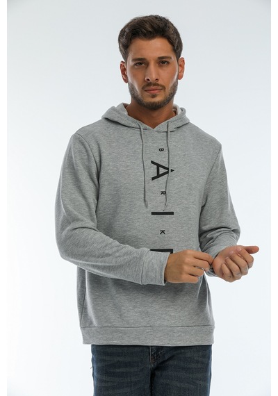 Süperlife Erkek Kapşonlu Regular Fit Air Baskılı İnce Sweatshirt Spr22sw162 Gri Melanj Süperlife Erkek Kapşonlu Regular Fit Air Baskılı İnce Sweatshirt Spr22sw162 Gri Melanj