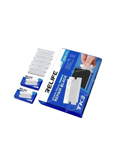 Relife Tk3 Cep Telefonu Ekran Sökme / Yapıştırıcı Sökme Bıçakları 100 Adet