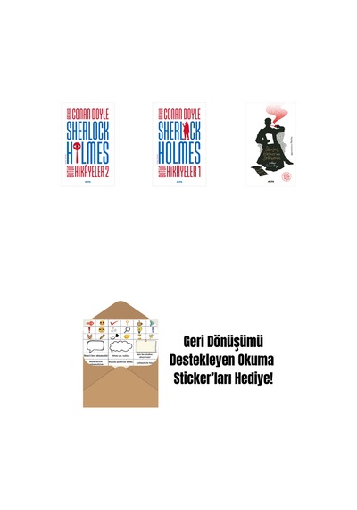 Sherlock Holmes - Bütün Hikayeler 2 + Sherlock Holmes - Bütün Hikayeler 1 Ciltli + Sherlock Holmes'un Son Görevi + Okuma Sticker'ları