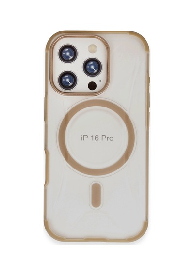 Joko Apple Uyumlu iPhone 16 Pro Max Hilton Magsafe Kapak - Gold Gold