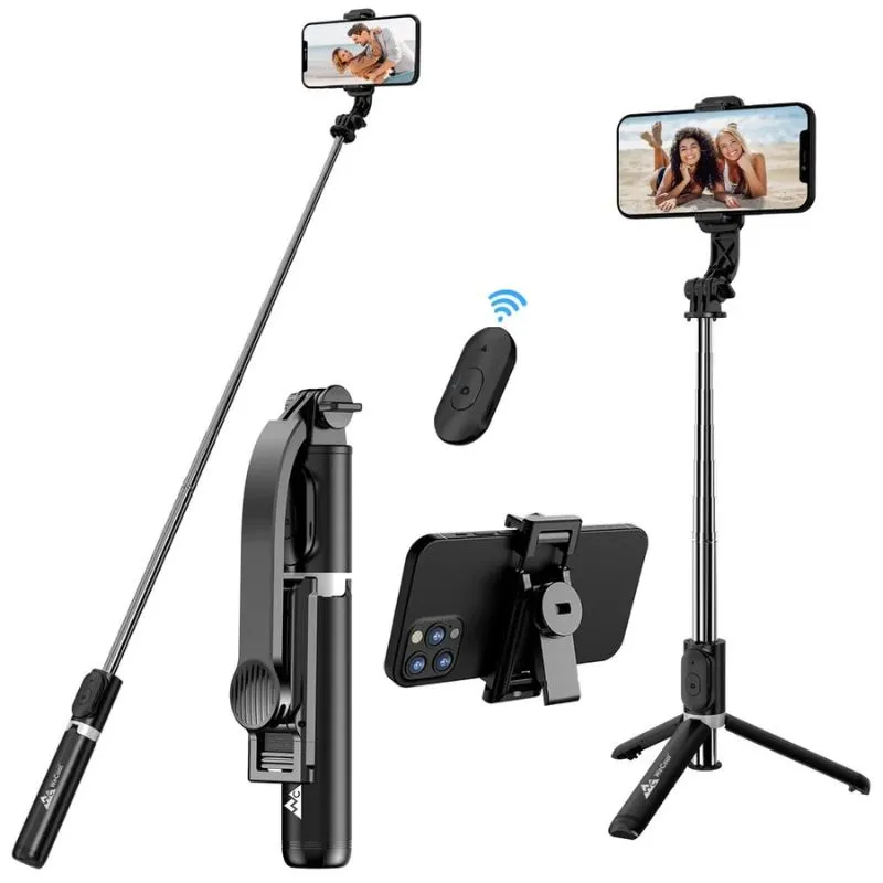 Neepho P170 Tripod Led Işıklı Selfie Çubuğu, Uzatılabilir, Bluetooth Çok Fonksiyonlu Uzaktan Kumandalı