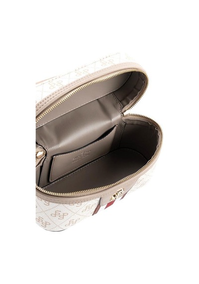 Silver Polo Sp1195 Kadın El Çantası Monogram Bej-kum