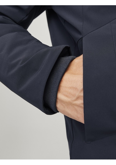 Jack & Jones Jack Jones Erkek Su Geçirmez Kapüşonlu Mont 12258405 Koyu Lacivert