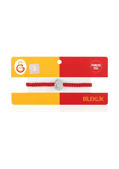 Gsstore Galatasaray Çelik Logo Makrome Bileklik U252273