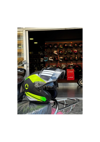 Nero Açık Kask Ece Ve Dot Sertifikalı İntercom Uyumlu Sarı