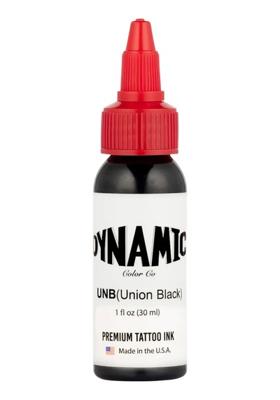 Dynamic Union Black 1oz Siyah Dövme Boyası Reach Uyumlu Profesyonel Tattoo Ink