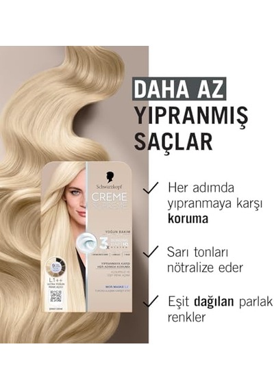 Creme Supreme Saç Boyası L1++ Ultra Yoğun Renk Açıcı